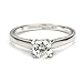 Yoursfs Solitaire Promise Rings for Her 18K White Gold Plated Fashion Crystal Jewelry