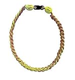 Titanium Ionic Braided Necklace - Softball