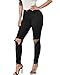 Auxo Women Sexy Slim High Waist Skinny Casual Holes Trousers Pencil Pants Leggings