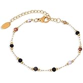 RueraHoo Handmade Natural Beaded Bracelet, Trendy Personalized Minimalist Jewelry Gift