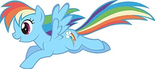 Amazon Com 13 Inch Rainbow Dash Pegasus Mlp My Little Pony Removable Peel Self Stick Adhesive Vinyl Decorative Wall Decal Sticker Art Kids Room Home Decor Girl Children Bedroom Nursery 13 X 6