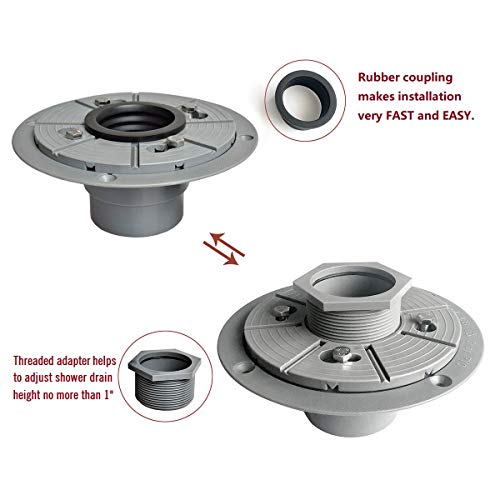 Neodrain 24Inch Linear Shower Drain With 2in1 Flat & Tile insert