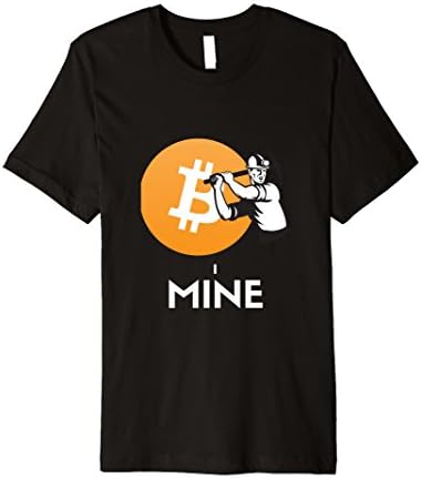 Mens I Mine Bitcoin Shirt for Bitcoin Miners 2XL Black