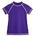SS City Threads Big Girls' Rashguard Swimming Suit Swim Tshirt Tee UPF50, SS Purple/Pink, 7