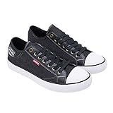 Levi's Men's Stan Buck C Black Canvas Slip On Sneakers Comfort Tech Shoes - Size 9