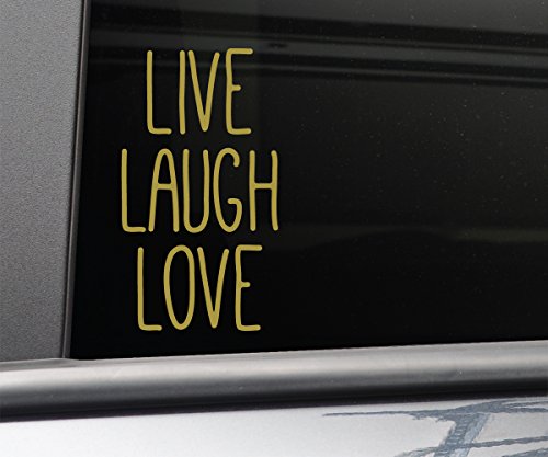 Live Laugh Love Vinyl Decal Laptop Car Truck Bumper Window Sticker, 6.5