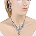 EleQueen 925 Sterling Silver CZ Love Heart of Ocean Marquise-shape Teardrop Bridal Tennis Bracelet