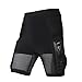 OHMOTOR 3D Padded Protective Shorts Hip Butt EVA Pad Short Pants Heavy Duty Protective Gear Guard Drop Resistance for Ski Skiing Skating Snowboard Cycling (Pink, Medium)