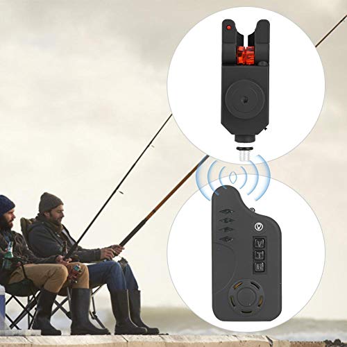 Zer one 4 + 1 Set Dishing Bissanzeiger Set, 4 Launcher + 1 Empfänger Wasserdichtes Elektronisches Karpfenangeln… – Bild 3