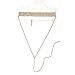 Hunputa Womens 2 Layers Tassel Choker Multilayer Full Diamond Crystal Rhinestone Necklace Elegant Chain Jewelry Party Punk (Gold)