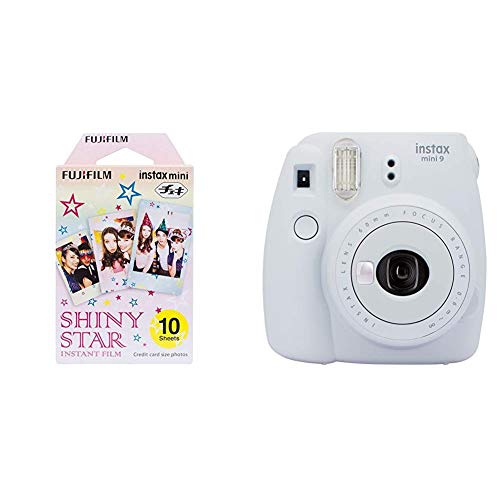 Fujifilm Instax Mini Monopack de 10 Films pour développement instantané Shiny Star & - Instax Mini 9 - smoky white - appareil seul