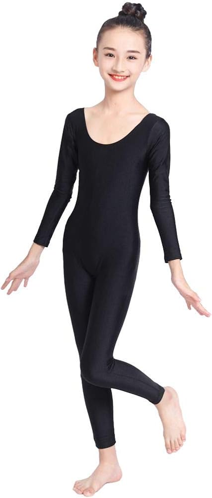 OVIGILY Girls Kids Long Sleeve Dance Unitard Bodysuits: Clothing