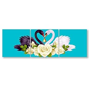 Romantic Flower Home Artwork for Living Room Bedroom x3 Panels