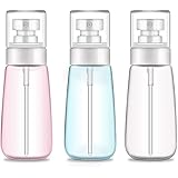 Spray Bottle Travel Size,3Pcs 100ml/3oz Fine Mist Hairspray Bottle for Essential Oils, Empty Airless Makeup Face Spray Bottle