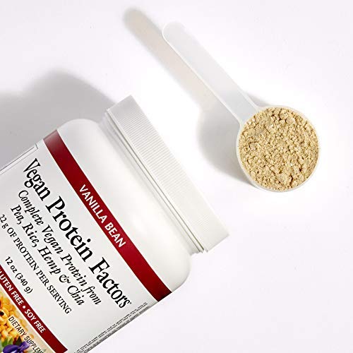 image for Natural Factors, Vegan Protein Factors, Plant-Based Protein Shake Mix,