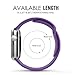 MoKo Band Compatible with Apple Watch, Soft Silicone Replacement Sports Band Fit iWatch 42mm 2017 series 3/2 / 1, PURPLE (Not fit 38mm Versions)