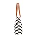 Canvas Tote, GS.Lee Women's Ladies Stripe Summer Beach Handbags Shoulder Zipper Purse Bag, Black