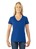 Fruit Of The Loom Heavy Cotton Hd Ladies' V-Neck Tee (Royal) (L)