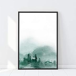 signwin Framed Canvas Wall Art Forest in Fog...