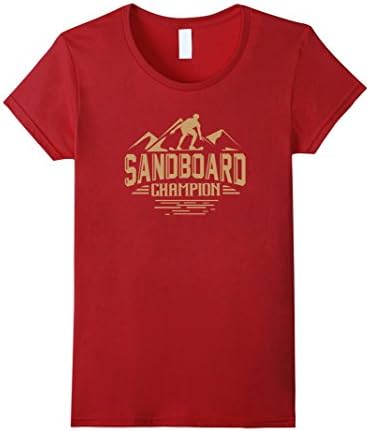 Womens Sandboard Champion Sandboarding Sand Dunes T-Shirt Medium Cranberry