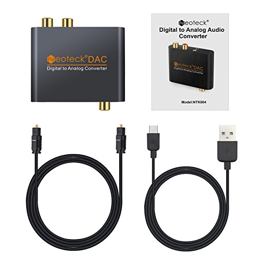 Neoteck DAC Converter Digital SPDIF Coaxial Toslink to Analog Stereo L/R RCA 3.5mm Jack Audio Converter Adapter with Optical Cable for PS3 XBox HD DVD PS4 Sky HD Plasma Blu-ray Home Cinema Systems - Thumbnail 6