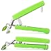 TOPOKO Green Stainless Steel Retriever Tongs / Gripper Clip for Hot and Cold Plate, Bowl, Dish, Tray. Perfect Accessory for Retrieve from Instant Pot, Microwave, Oven, Pot. 2 Pack