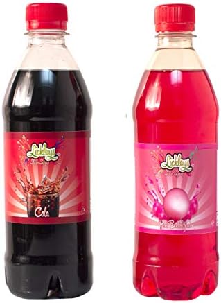 Lickleys Twin Pack Slush Syrup for Slush Machines, Slush Puppy Style Drinks, Pink Bubblegum & Cola, 2 x 500 Millilitre Bottles