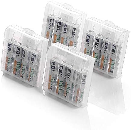 EBL AA/AAA NI-MH Rechargeable Batteries 4/8 / 12/16 PACKS With OR Without Charger 800mAh 1100mAh 2300mAh for Vape/Camera/Toys/Home and other (16x EBL 1100mAh AAA Ni-MH)