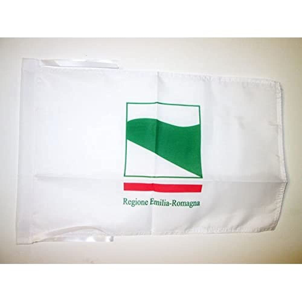 AZ FLAG - Emilia-Romagna Flag - 18'' x 12'' - 100% Polyester Italy - Italian Region Small Banner with Two Cords - Fade Resistant - Vivid Colors - 18x12 in - 45x30 Cm — image 1