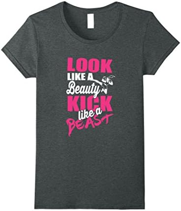 Kick like a beast. Funny kick boxing T-Shirt for women