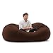 Big Joe Fuf Foam Filled Bean Bag Chair, Espresso Comfort Suede, XL