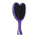 Tangle Angel Hair Brush - Detangles Wet and Dry Hair - Ergonomic Shape With Heat Resistant Antibacterial Bristles - For All Hair Types - Pop Purple