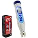Pen Type Salinity & Temp TDS Salt Checker Tester Meter ATC NaCl, 100 PPT / 9999 ppm / 10% / 0.95-1.08 SG Pond Pool Saltwater Aquarium Seawater Drinking Water Quality