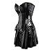Blidece Bustier Corset Sexy Woman's Bombshell Faux Leather Mesh Dress Lingerie Skirt 4XL