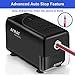 Electric Pencil Sharpener Heavy Duty, AFMAT Pencil Sharpener for Classroom, Auto Stop, Super Sharp & Fast, Commercial Pencil Sharpener for 6-8mm No.2/Colored Pencils/Office/Home, Upgraded Packaging