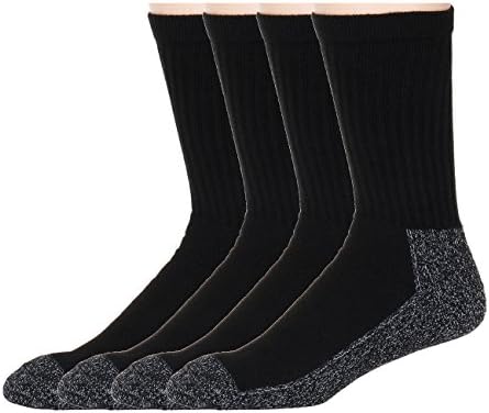 NC HosieryHeavy Duty Black Reinforced Crew - American Sport Men's Socks