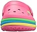 Crocs Unisex-Child Crocband Rainbow Band Clogs, Paradise Pink, 9 Toddler