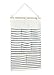 Tandi Linen/Cotton Fabric Wall Door Closet Hanging Storage Bag Case 8 Pockets Home Organizer Blue Strips