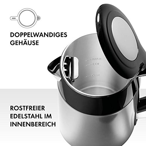 ZWILLING Wasserkocher, 1,2 Liter, 1.550-1.850 Watt, Edelstahl/Kunststoff, silber/schwarz – Bild 5