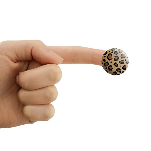 Leopard Print Animal Spots 1.0" Puffy Bubble Dome Scrapbooking Crafting Sticker Set