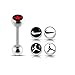 One Full Set Logo Tongue Bar with FREE!!! 4 Pices Interchange Logo Ball Tongue Piercing jewelry