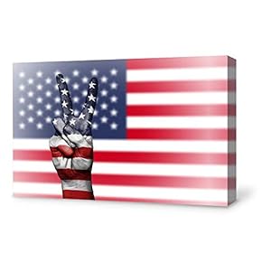 USA Flag Victory Painting Wall Poster Decor for...