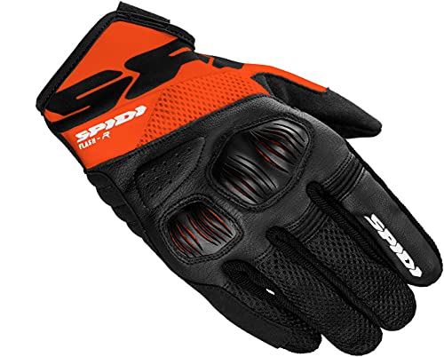 SPIDI Flash R-EVO motorcycle gloves, black orange XXL