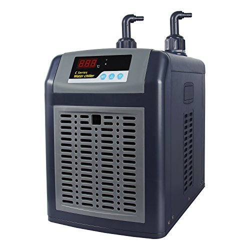 VIVOSUN 1/4HP Active Aquarium Chiller Ultrahigh Refrigeration Efficiency for Both Freshwater and Seawater