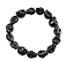 Tibetan Prayer Beads Black Skull Bracelet Skull Beads Wrist Mala (Black)