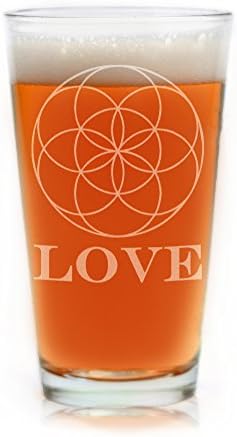 Love: Your Flower of Life Pint Glass