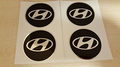 4 x 55mm Diameter HYUNDAI Wheel Center Cap Sticker Emblem Self Adhesive For Flat Surfaces Cheap Price