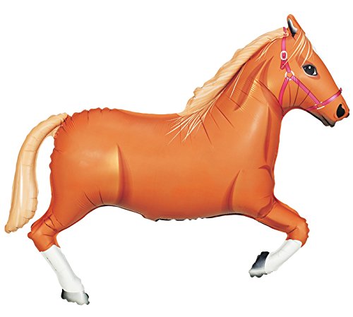 1 X Tan Horse 43 Inch Huge Super Shaped Mylar Balloon