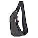 Kawei Knight Nylon Sling Bag Messenger Backpack (Gray), Medium