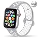 GZ GZHISY Newest Band Compatible for Apple Watch Bands 38mm 40mm, Soft Silicone Sport Band Replacement Wristband, Compatible for iWatch Apple Watch Series 5/4/3/2/1,Pure Platinum/White 38/40SM